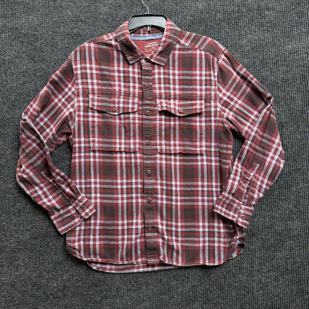 REI Cooperative Flannel Shirt Mens Large Red Plaid Cotton Button Up Gorpcore